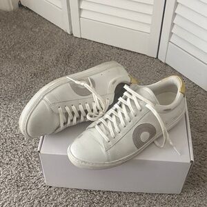 Oliver Cabell White and Gold Sneakers